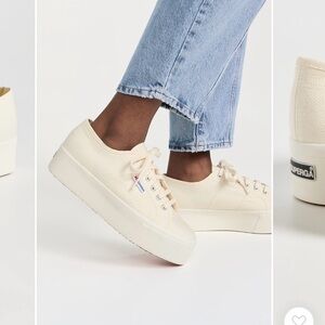 Superga Women's Cream Canvas Sneakers